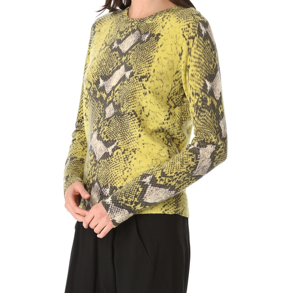 Equipment - Sloane Python Print Cashmere Sweater - image 3